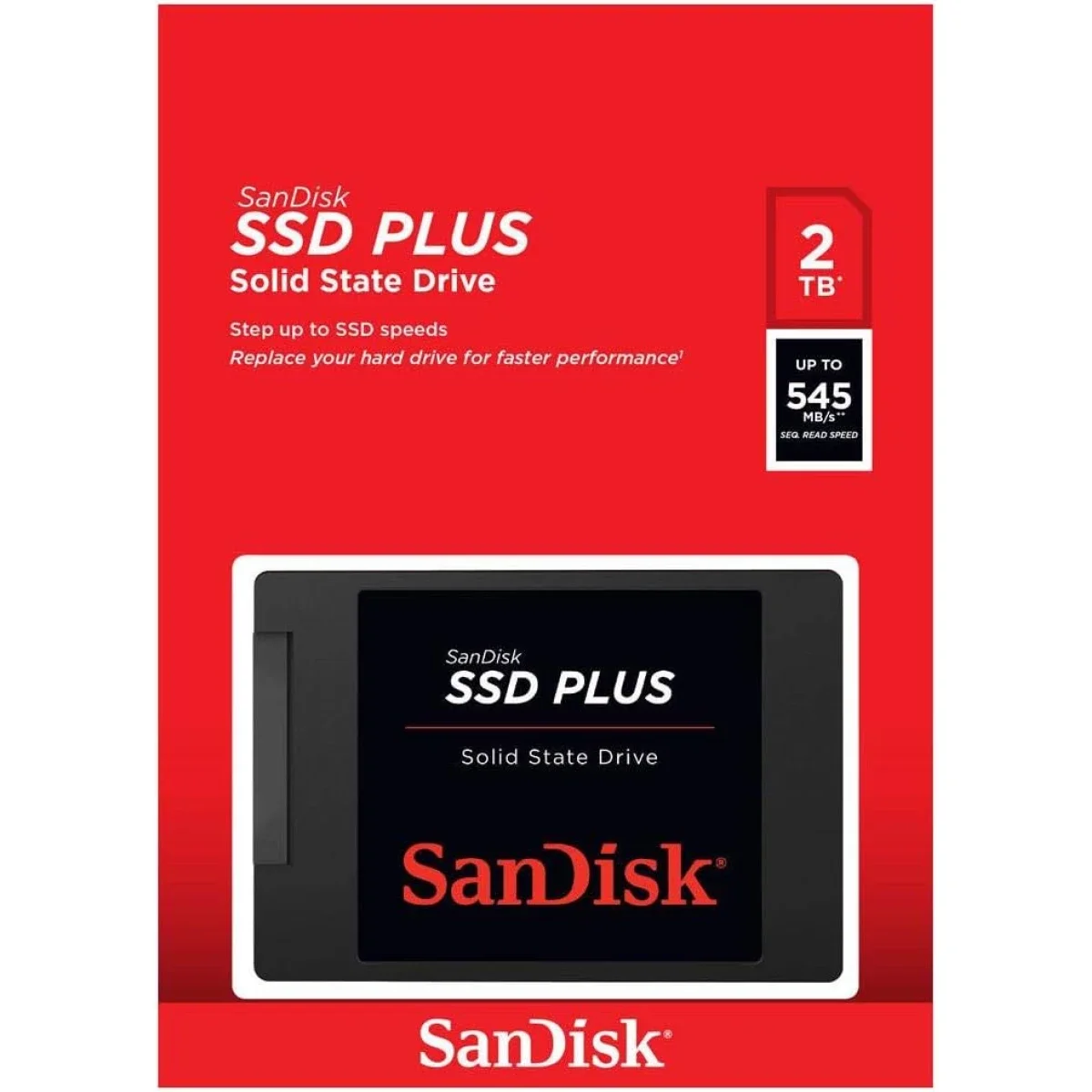 SanDisk SSD Plus 2TB SATA III 2.5-Inch Internal SSD Up to 545 MB/s