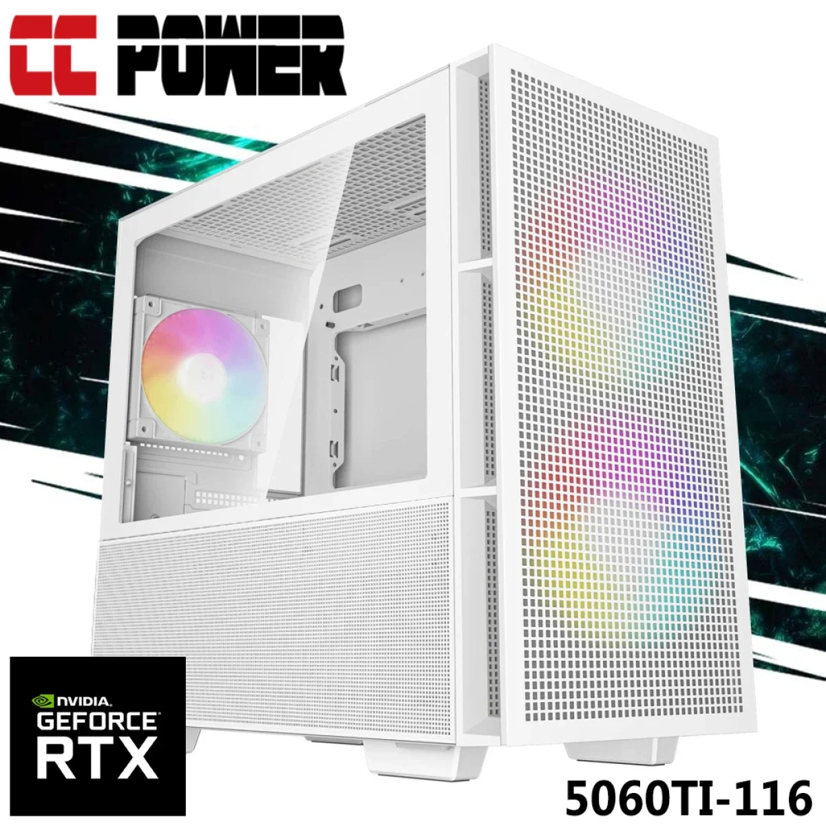 كمبيوتر ألعاب City Center Computers CC Power 5060TI-116 بمعالج AMD Ryzen 9 7900X وكرت شاشة RTX 5060 Ti وذاكرة 16GB DDR5 و1TB SSD - Image 1