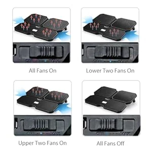DeepCool Multi Core X6 Laptop Cooling Pad for Up to 15.6" Laptops with Metal Mesh Panel, 2x100mm & 2x140mm Fans - Image 10