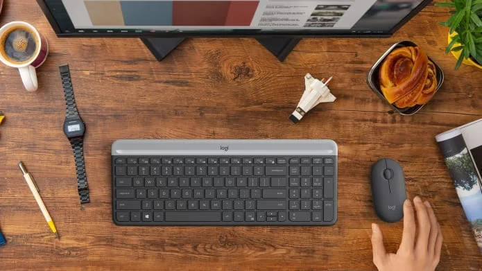 مجموعة لوحة مفاتيح وفأرة لاسلكية Logitech MK470 Slim بتخطيط عربي/إنجليزي - Image 10