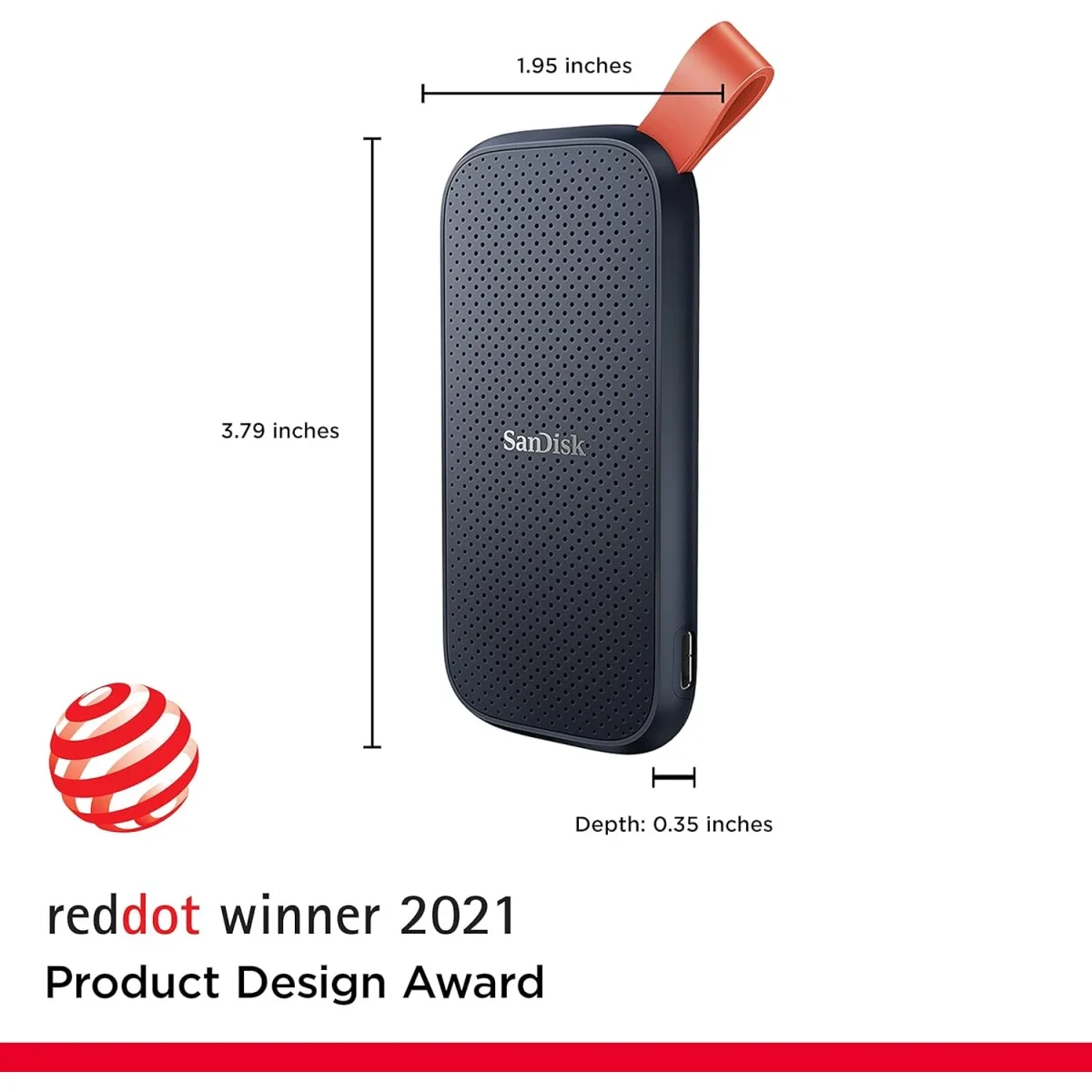 وحدة تخزين SSD خارجية محمولة SanDisk بسعة 2TB USB-C بسرعة تصل إلى 800MB/s - Thumbnail 2
