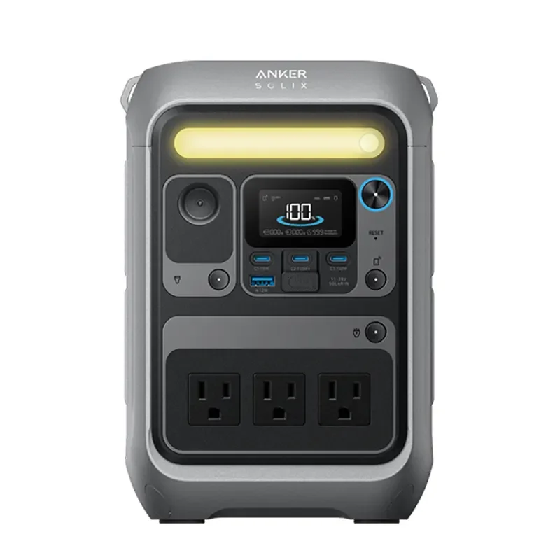 محطة طاقة محمولة Anker SOLIX C300 سعة 288Wh وقدرة 300W رمادي غامق – A17222Z1
