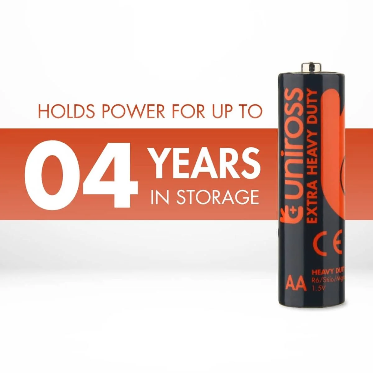 Uniross R6 AA Heavy Duty Zinc Batteries 1.5V Mercury & Cadmium Free 10-Pack - Thumbnail 3