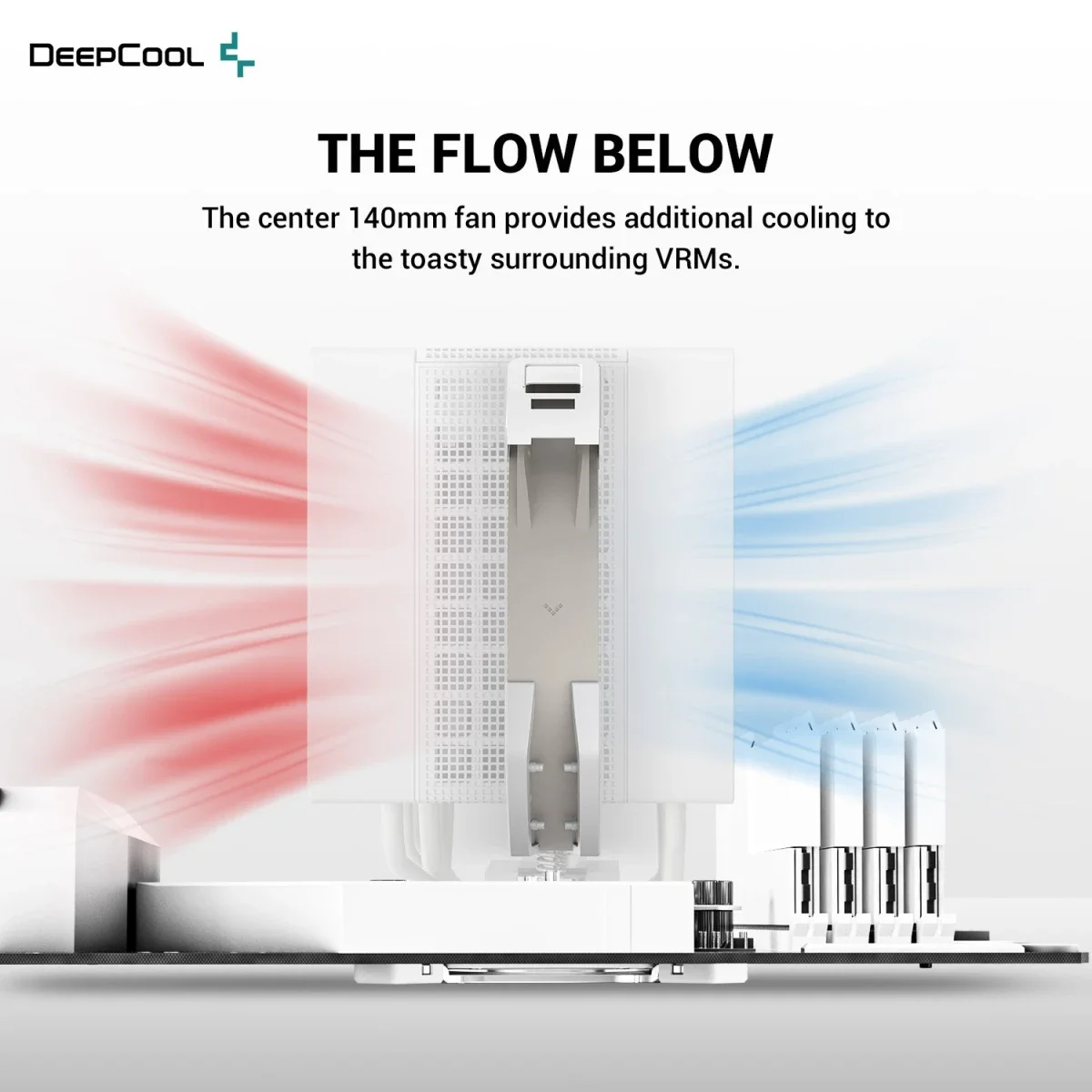 DeepCool ASSASSIN 4S Premium CPU Air Cooler Dual-Tower 140mm FDB Fan 7 Copper Heat Pipes White - Image 6