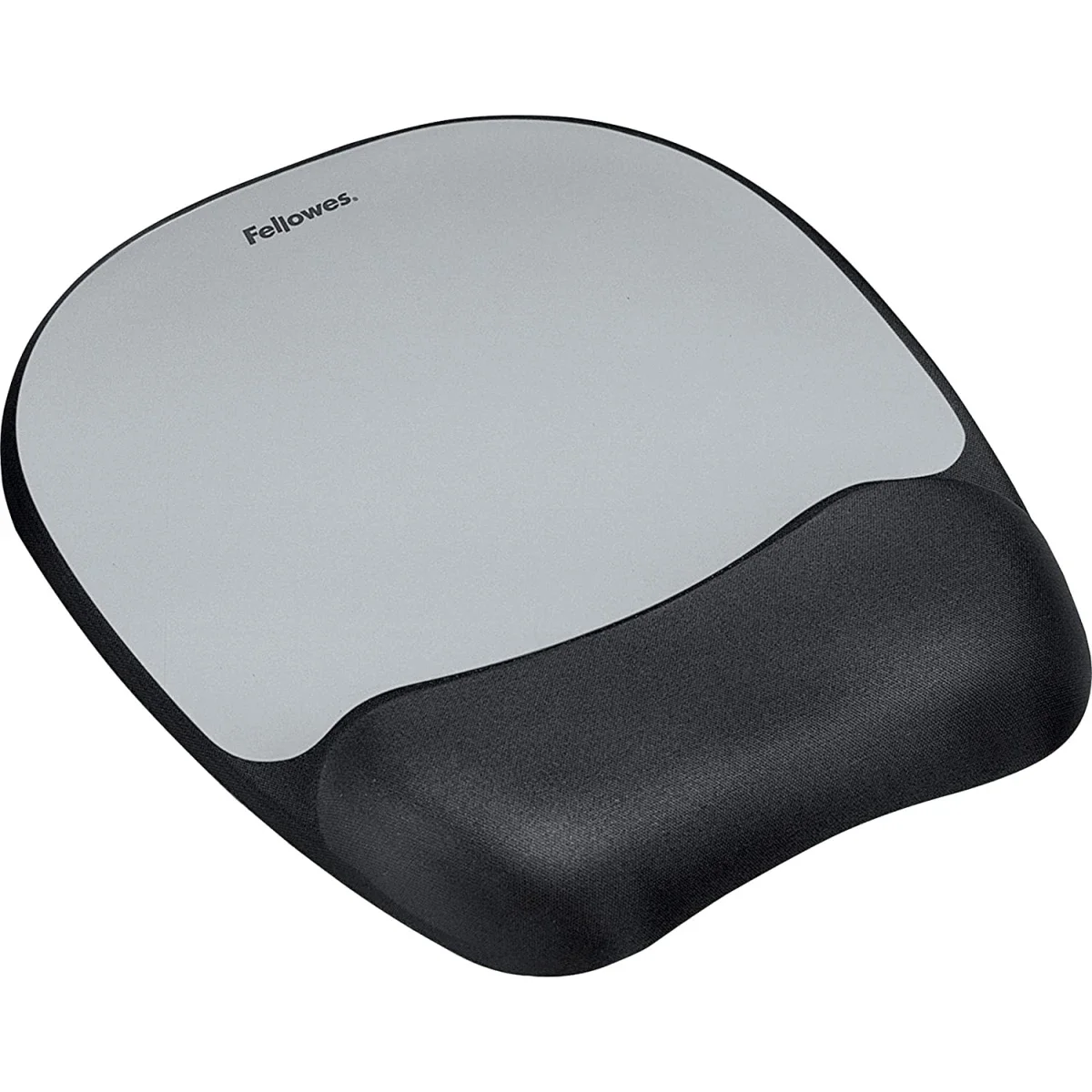 ماوس باد Fellowes من إسفنج الذاكرة مع مسند للمعصم - سيلفر ستريك