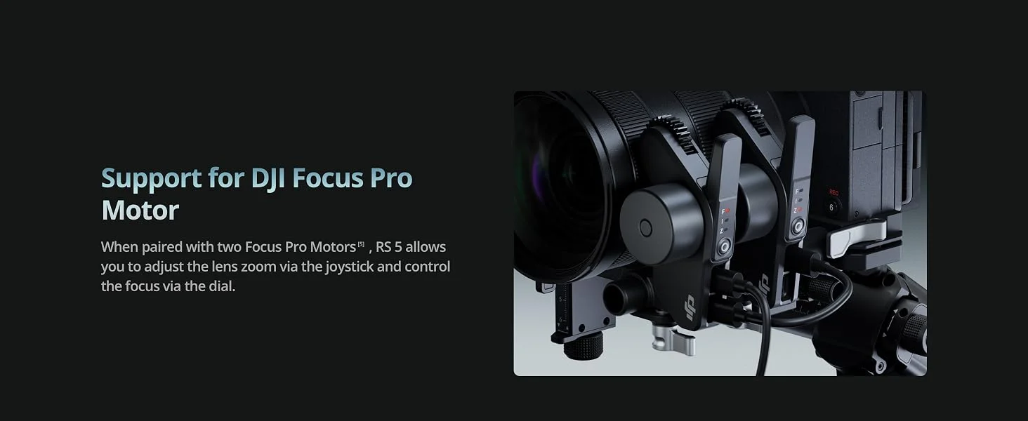 مثبت كاميرا DJI RS 5 كومبو مع وحدة تتبع بالذكاء الاصطناعي ومقبض حقيبة، أسود - Image 20