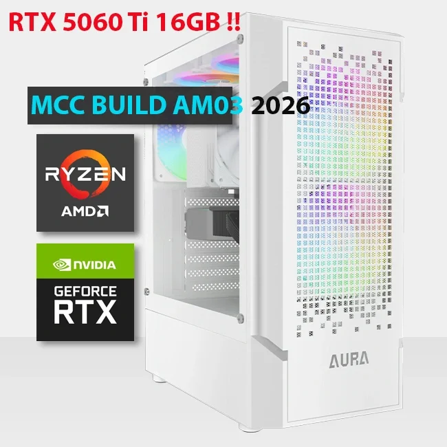 كمبيوتر ألعاب AMD Ryzen 5 9600X مع GeForce RTX 5060 Ti 16GB و1TB NVMe SSD - Image 1