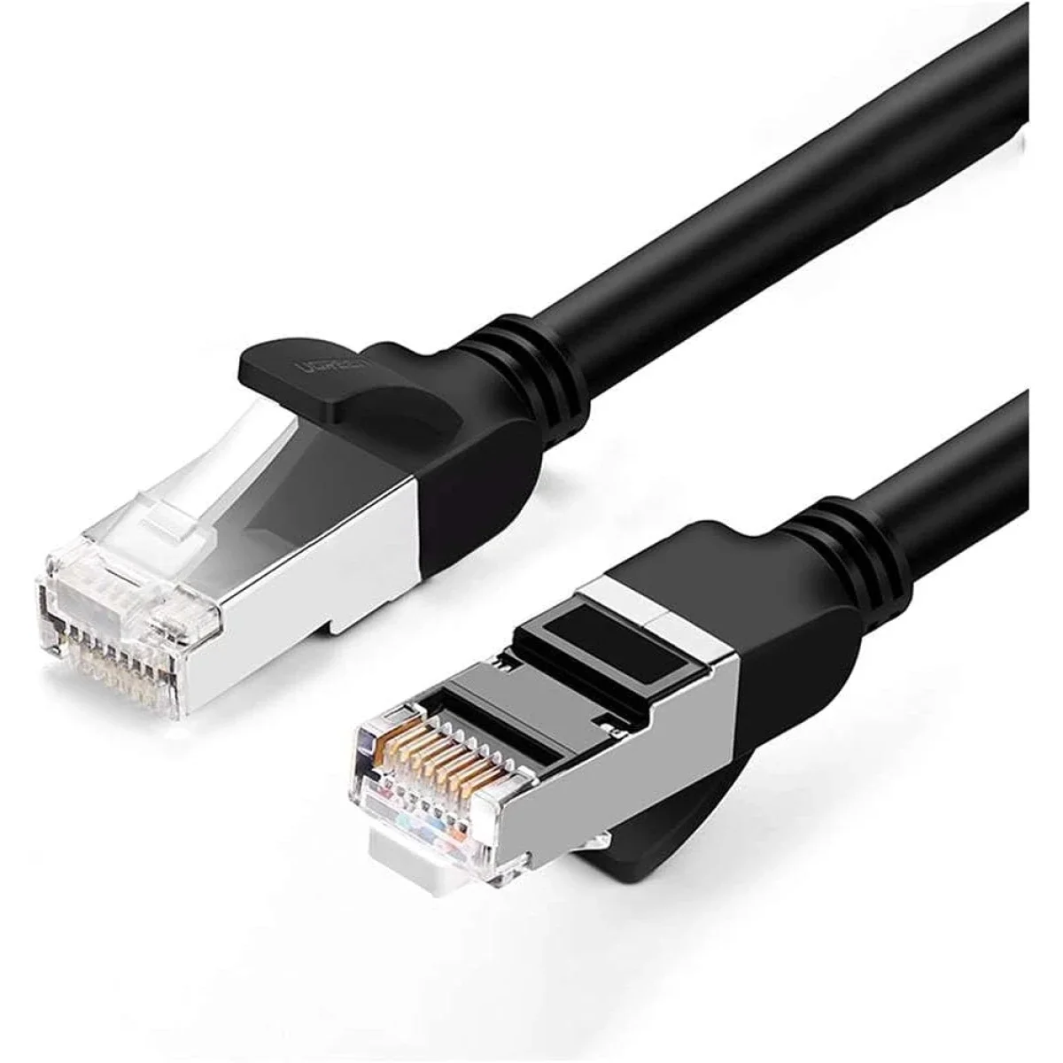 كيبل إيثرنت Ugreen Cat6 UTP دائري نحاس نقي 2 متر أسود