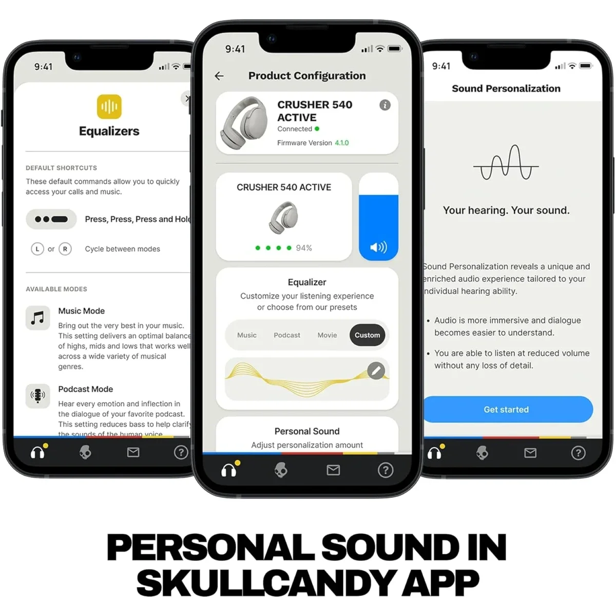 سماعات رأس Skullcandy Crusher 540 Active لاسلكية بتقنية Bluetooth فوق الأذن مع باس متعدد الحواس - Thumbnail 2