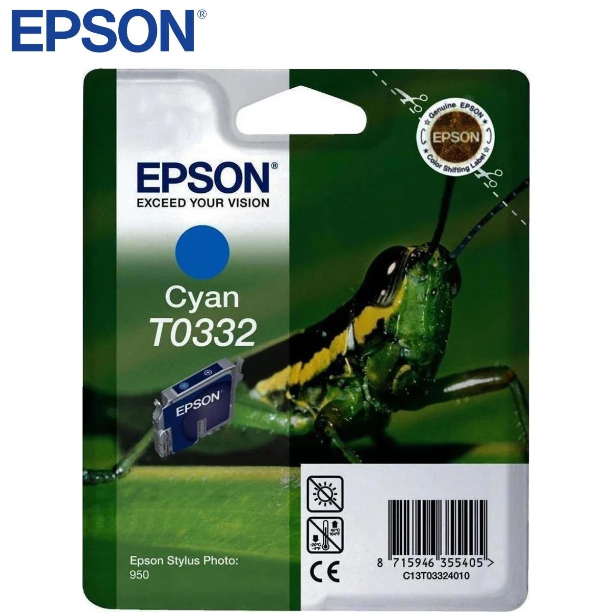 EPSON T0332 Original Cyan Ink Cartridge