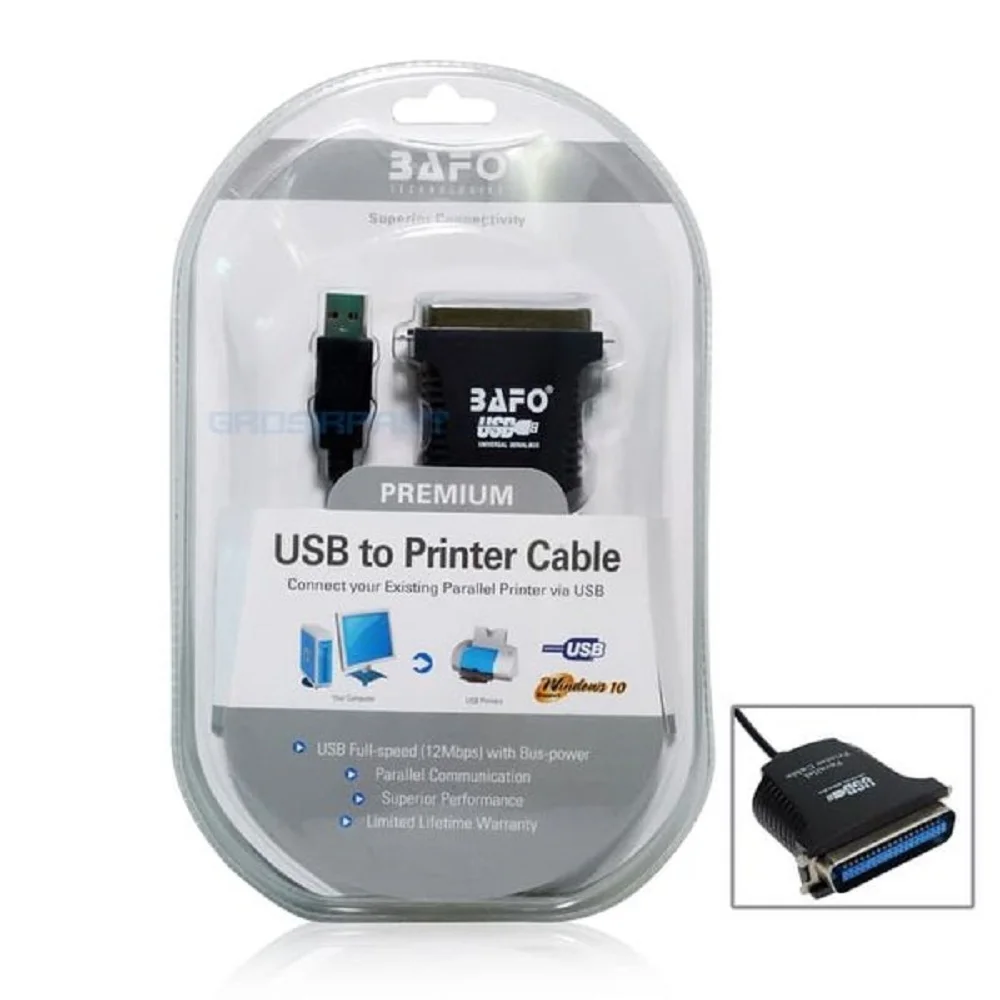 كيبل طابعة BAFO CN36 من USB إلى منفذ متوازي