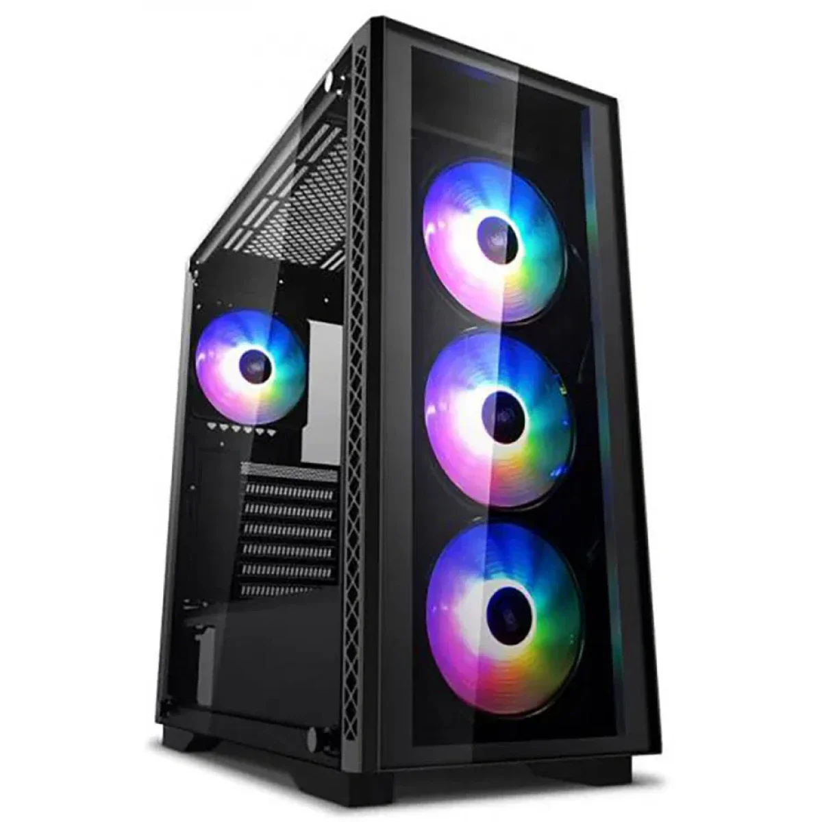 DeepCool MATREXX 50 Mid-Tower Gaming Case with Tempered Glass and 4 ARGB Fans - Black - Image 1