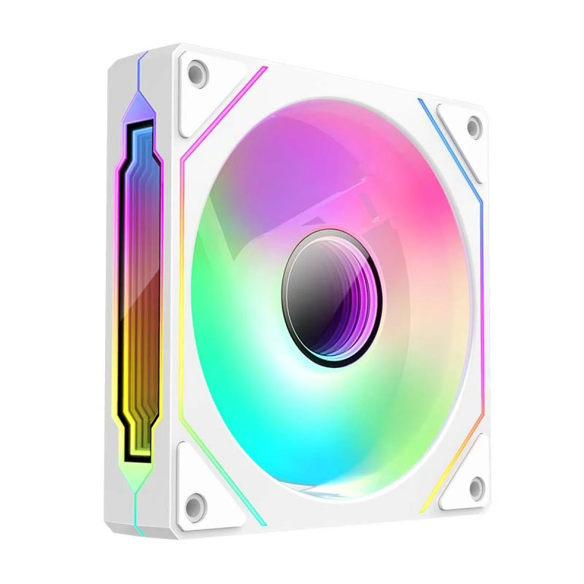 Huntkey GS120 RGB Gaming Fan, Motherboard Connector Only, No Molex - White - Thumbnail 4