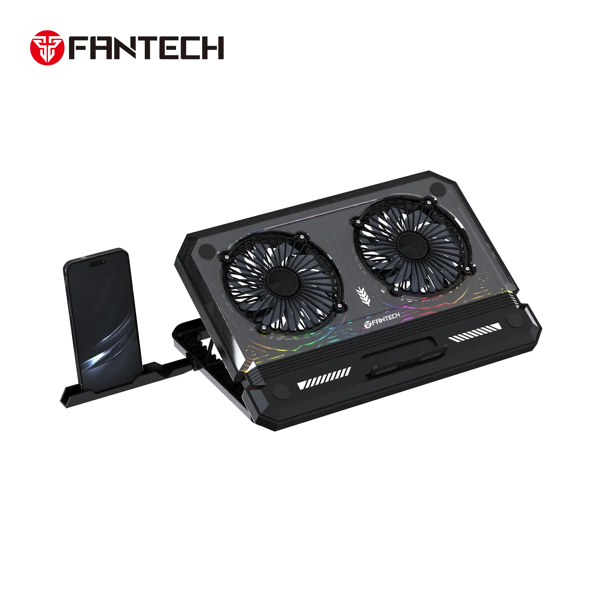 Fantech NC21 Laptop Cooling Pad with Dual 140mm Fans and RGB Lighting