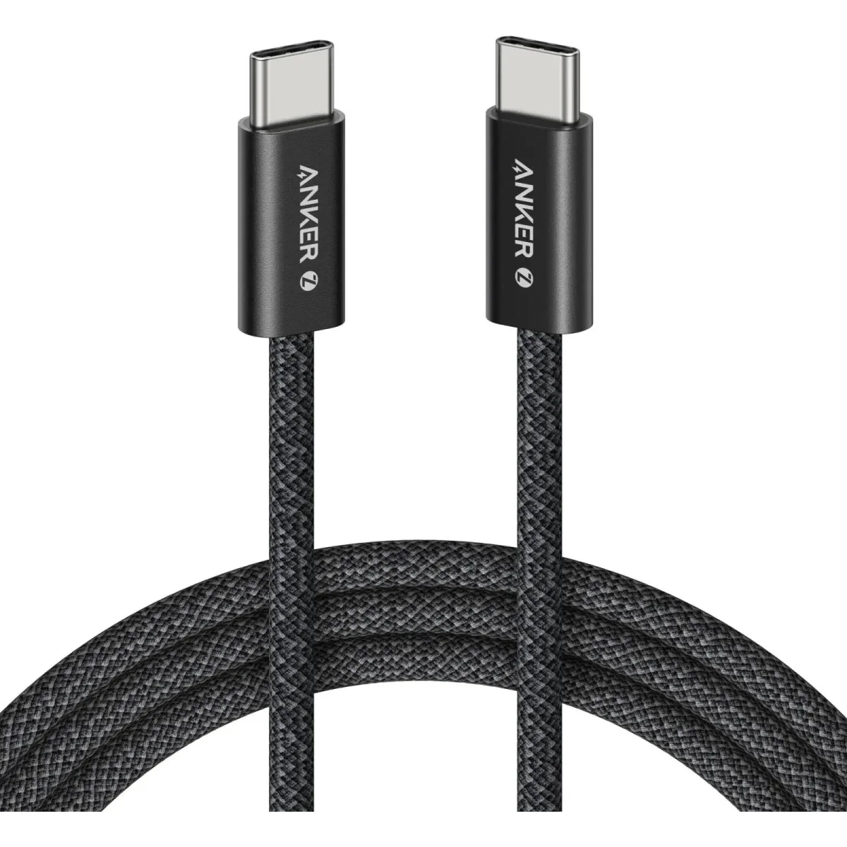 كابل Anker Zolo USB-C إلى USB-C للشحن 240 واط مضفر 1 متر أسود - Thumbnail 2