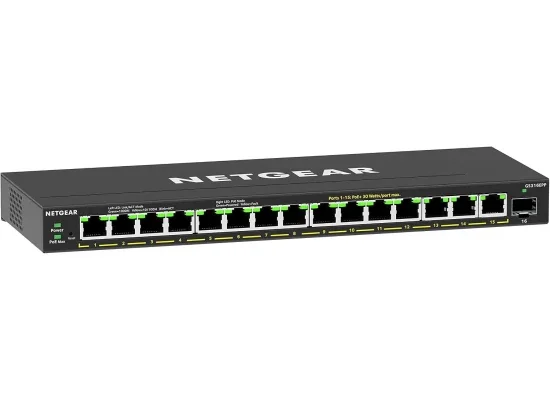 سويتش NETGEAR GS316EPP ذكي سهل الإدارة 16 منفذ جيجابت PoE+ مع SFP بسرعة 1G وقدرة 231W - Thumbnail 8