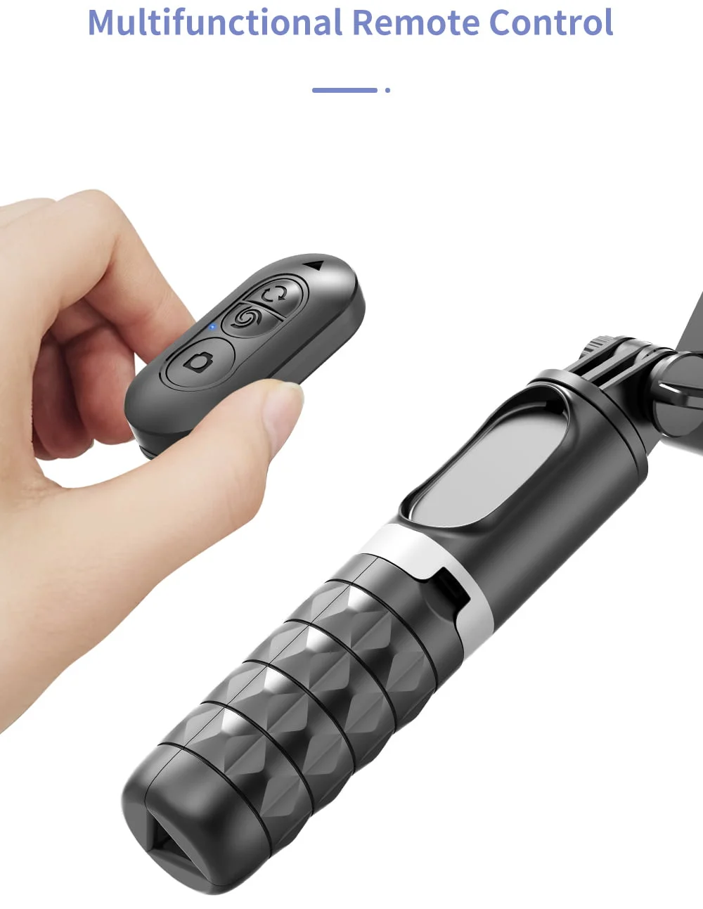 Q18 Foldable 360 Gimbal Stabilizer Selfie Stick Tripod with Remote & Light - Image 16