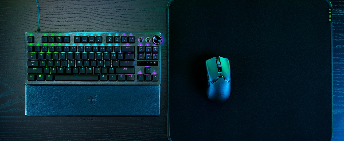 كيبورد ألعاب Razer Huntsman V3 Pro TKL بمفاتيح بصرية تناظرية - أبيض - Thumbnail 11