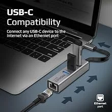 موزع USB-C إلى إيثرنت جيجابت مع 3 منافذ USB 3.0 من Promate GigaHub-C - Image 10