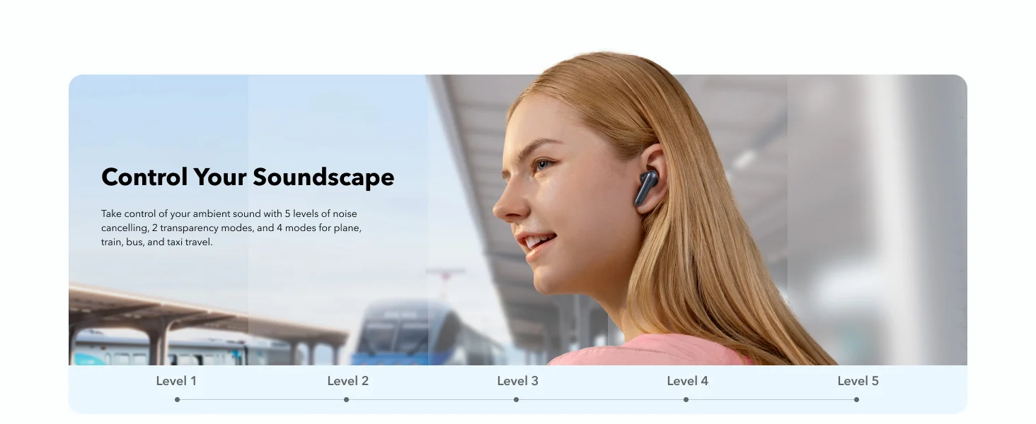 Anker Soundcore Liberty 4 NC Wireless Noise Cancelling Earbuds, Navy Blue - Thumbnail 12