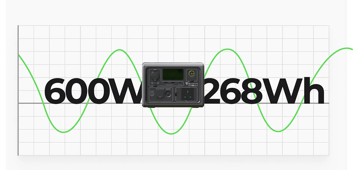 محطة طاقة محمولة BLUETTI EB3A بسعة 268Wh وقدرة 600W لون رمادي - Thumbnail 9