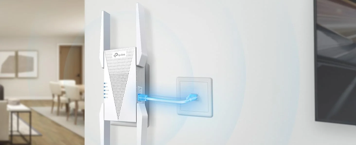 TP-LINK RE815XE AXE5400 Tri-Band Mesh Wi-Fi 6E Range Extender with 1 Gigabit Port - Image 9