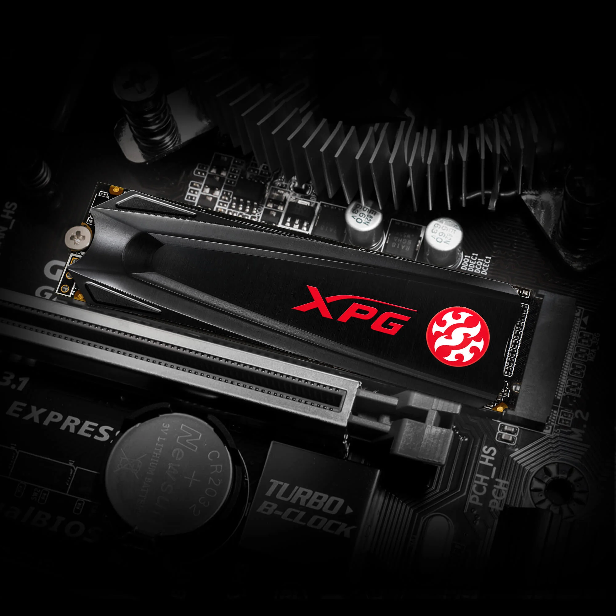 قرص SSD XPG GAMMIX S5 بسعة 512GB M.2 PCIe Gen3x4 NVMe AGAMMIXS5-512GT-C - Image 2