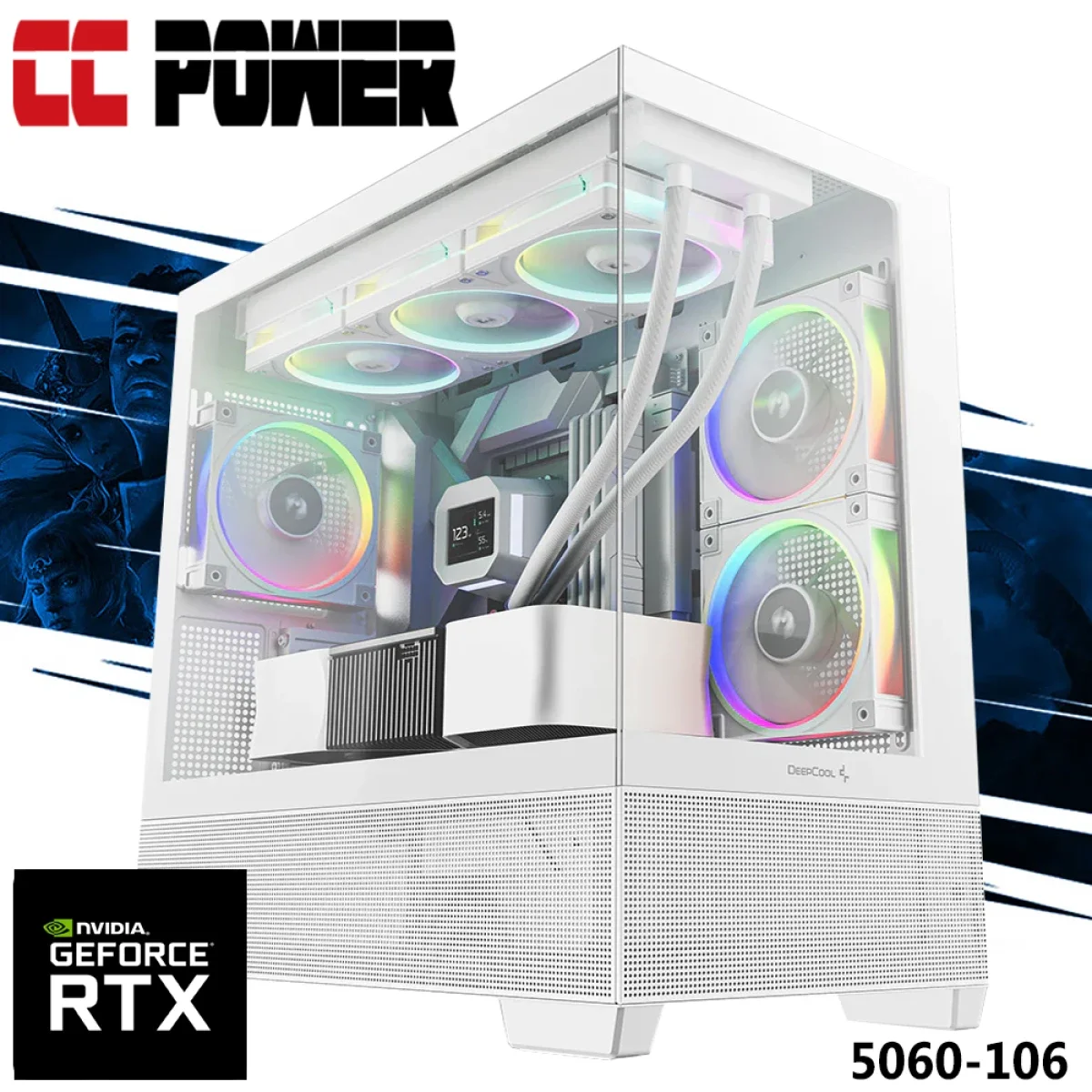 City Center Computers CC Power 5060-106 Gaming PC Ryzen 5 9600X RTX 5060 16GB DDR5 500GB SSD - Image 1