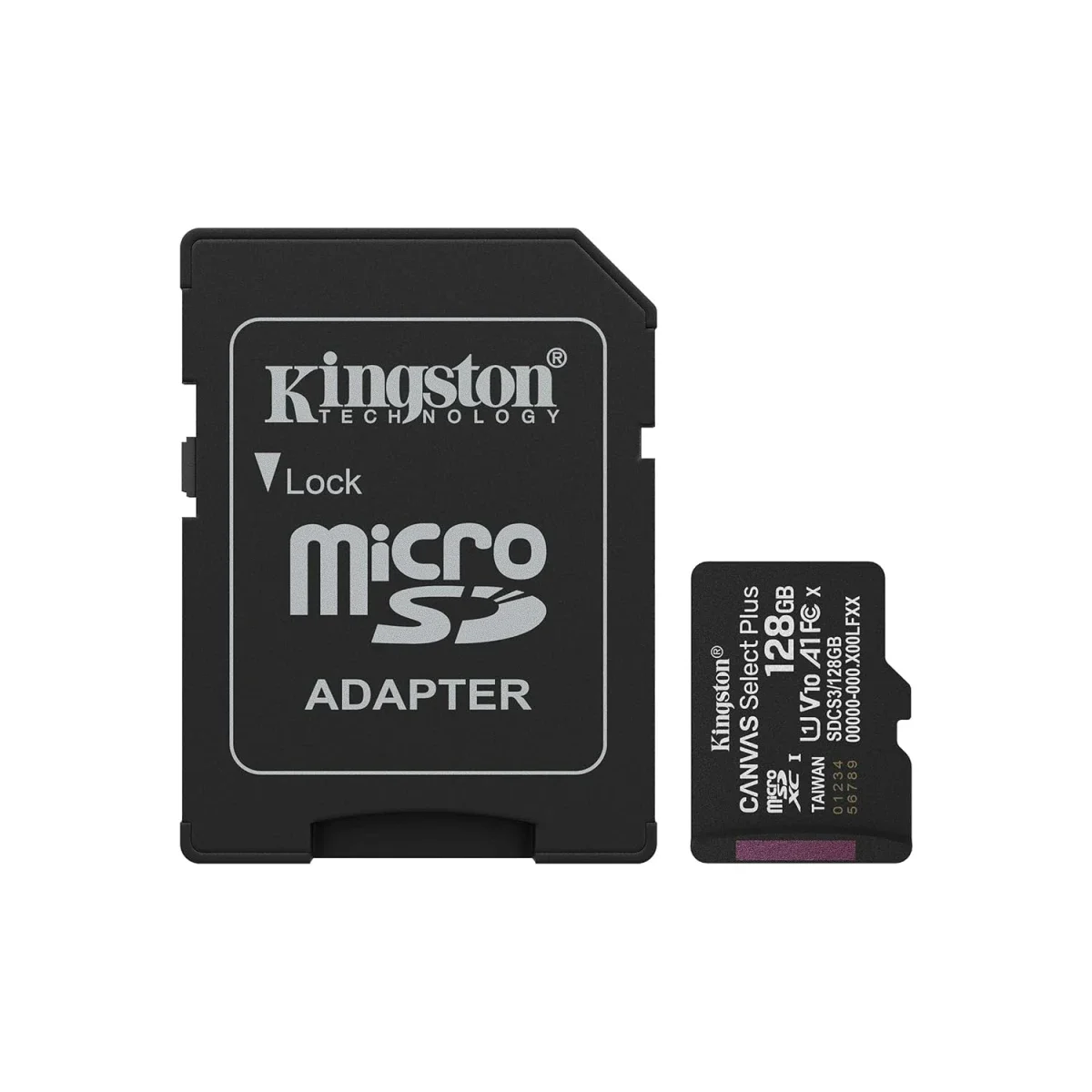 بطاقة ذاكرة Kingston SDCS3/128GB Canvas Select Plus microSDXC بسعة 128GB مع محول - Thumbnail 2