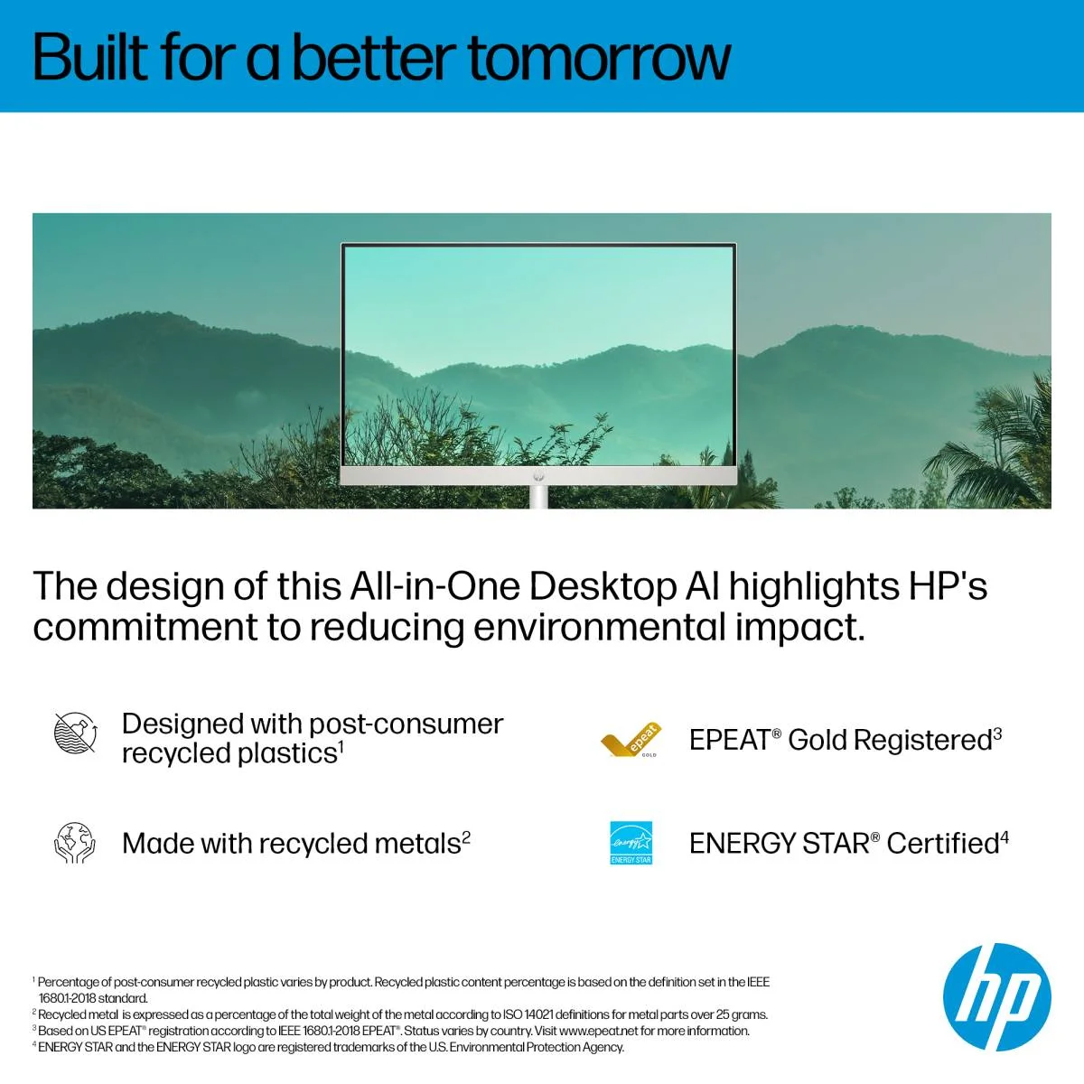HP 27-cr2039ne AI All-in-One Desktop PC, Core Ultra 7 255U, 8GB RAM, 512GB SSD, 27-inch FHD IPS Touch, Wi-Fi 6, D2LG8EA - Image 3