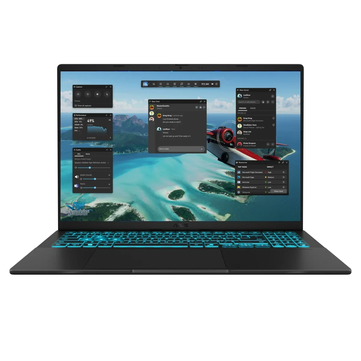 لابتوب ألعاب Asus V16 (2025) بمعالج Intel Core 7 240H وكرت RTX 5050 8GB ورام 16GB وSSD 1TB وشاشة 16 إنش 144Hz WUXGA
