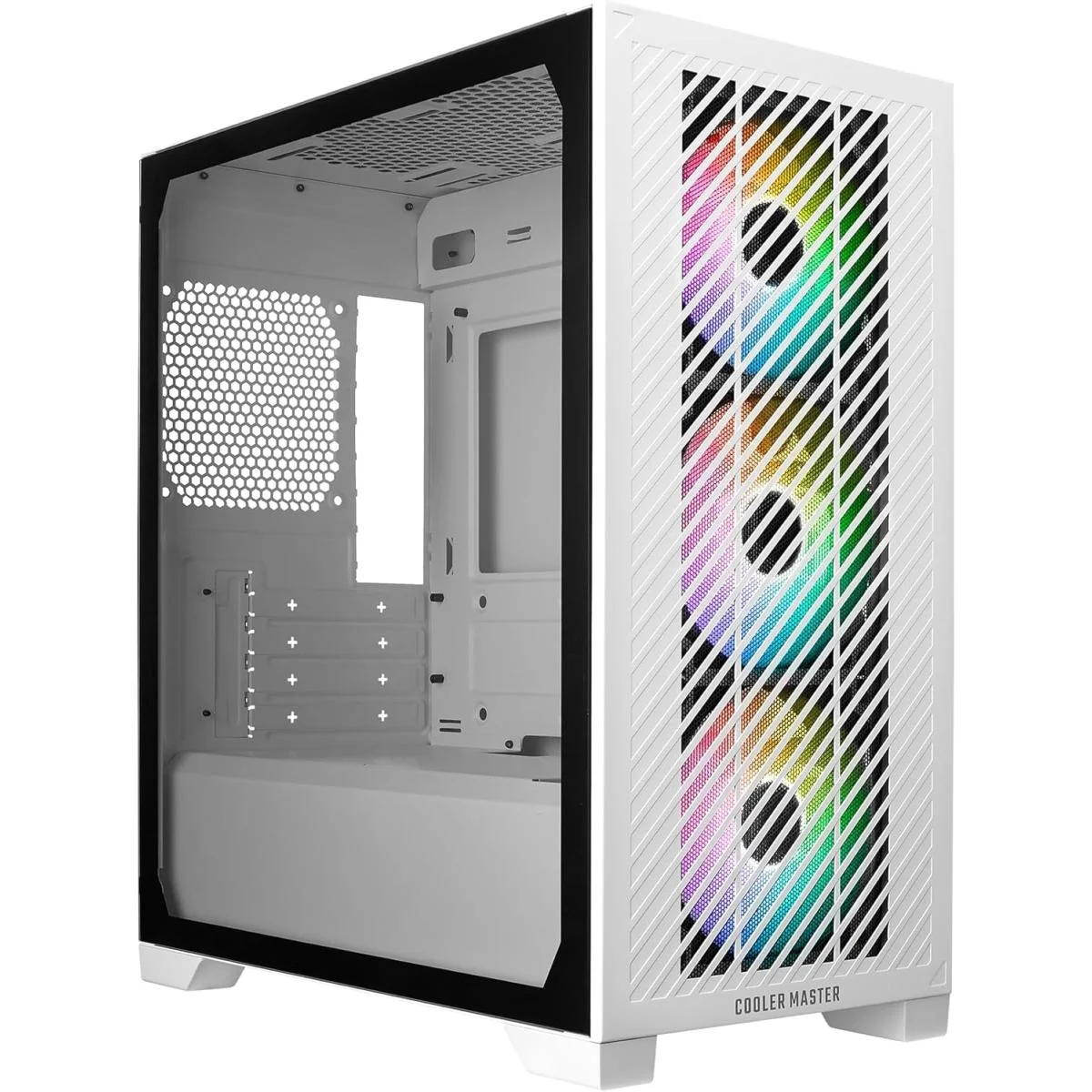 هيكل ألعاب Cooler Master Elite 301 أبيض Micro-ATX ARGB ميني تاور
