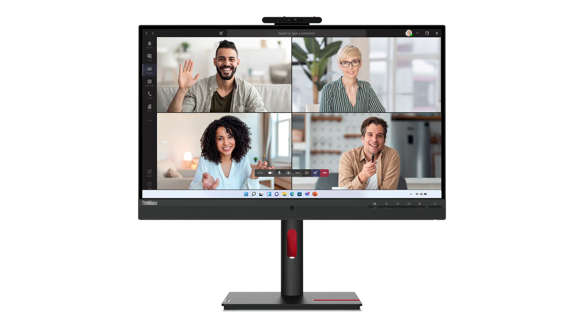 شاشة مؤتمرات Lenovo ThinkVision T27hv-30 مقاس 27 إنش QHD IPS بتردد 74Hz مع كاميرا 5MP IR+RGB - Thumbnail 10