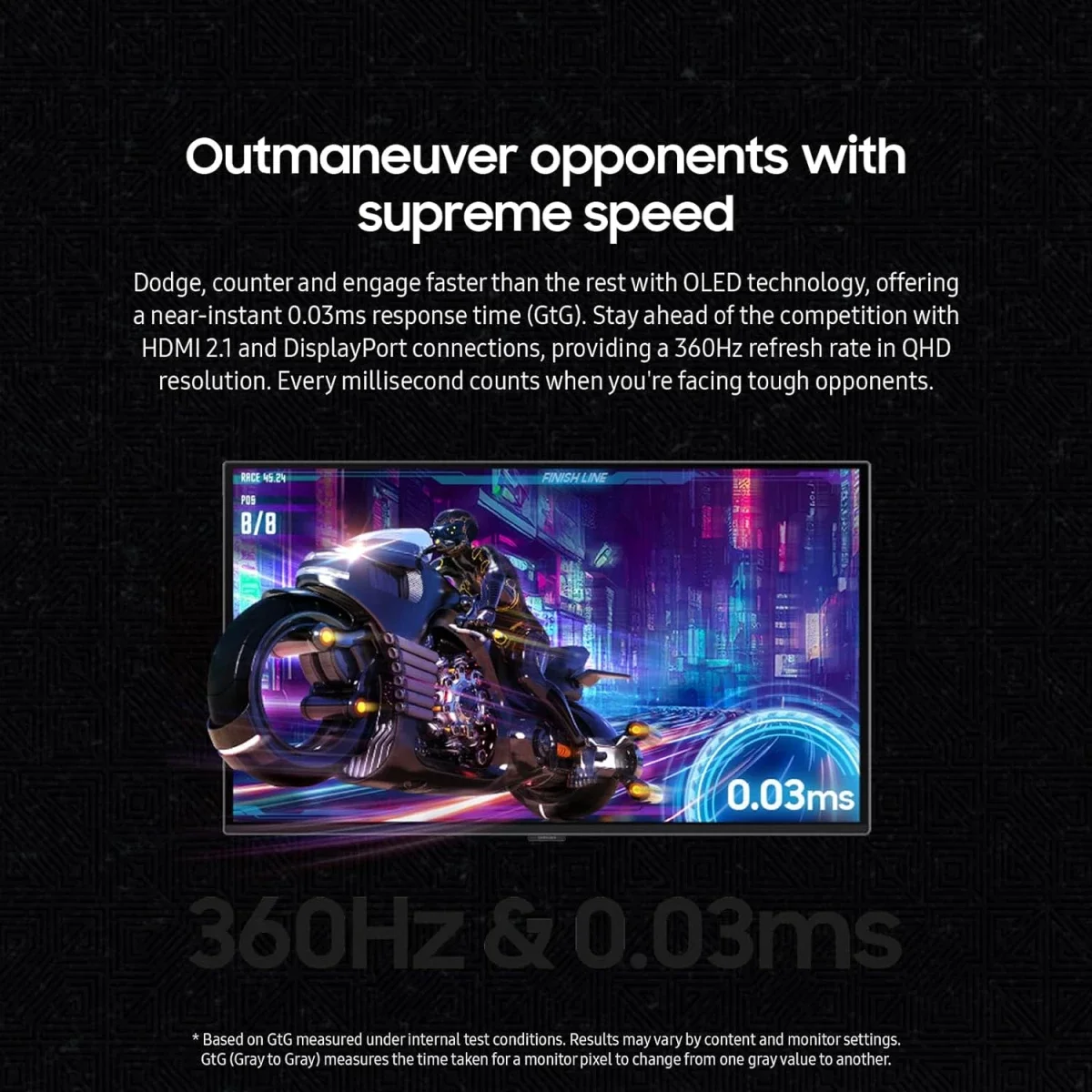 Samsung Odyssey G6 G60SF 27-Inch QHD QD-OLED Gaming Monitor, 500Hz, 0.03ms - Image 10