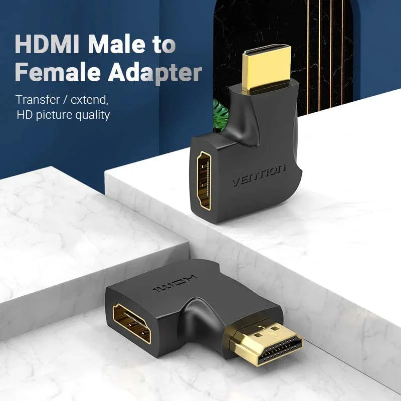 محول Vention AIPB0 HDMI ذكر إلى أنثى عمودي مسطح بزاوية 90° - Image 9