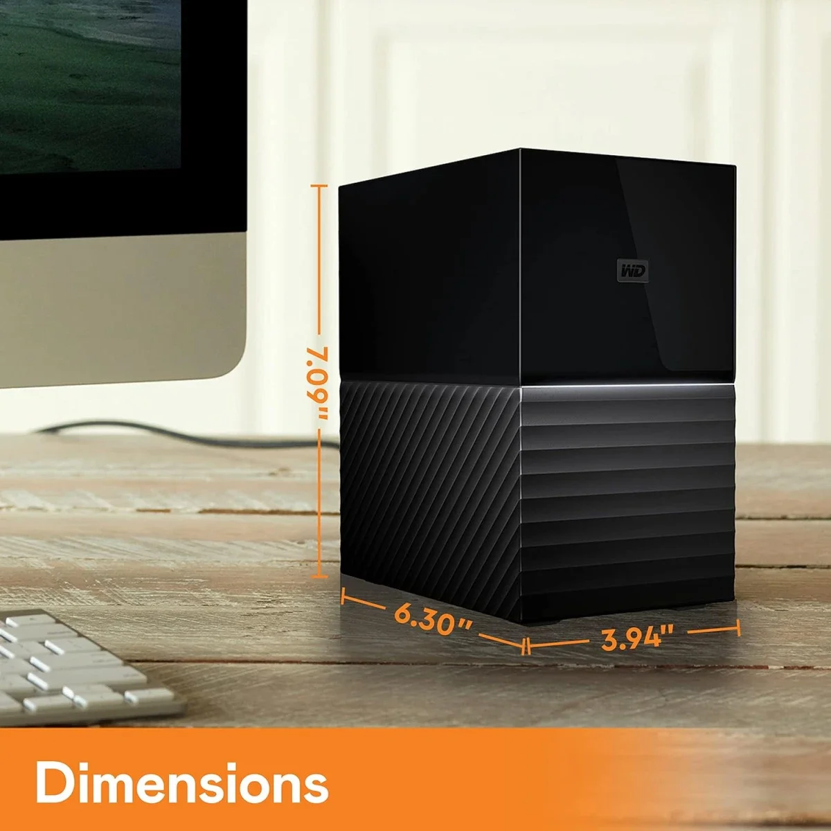 هارد ديسك خارجي مكتبي Western Digital WD My Book Duo 28TB ثنائي الفتحات RAID 0 USB 3.0 Type-C - Image 3