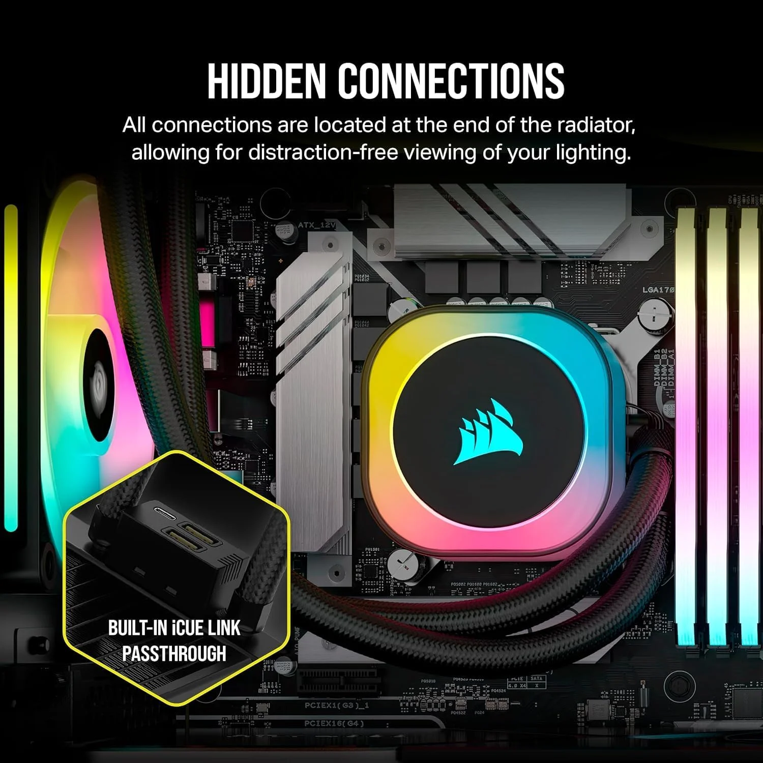 مبرد معالج سائل Corsair iCUE LINK H100i RGB بحجم 240 ملم CW-90601001WW - Image 15