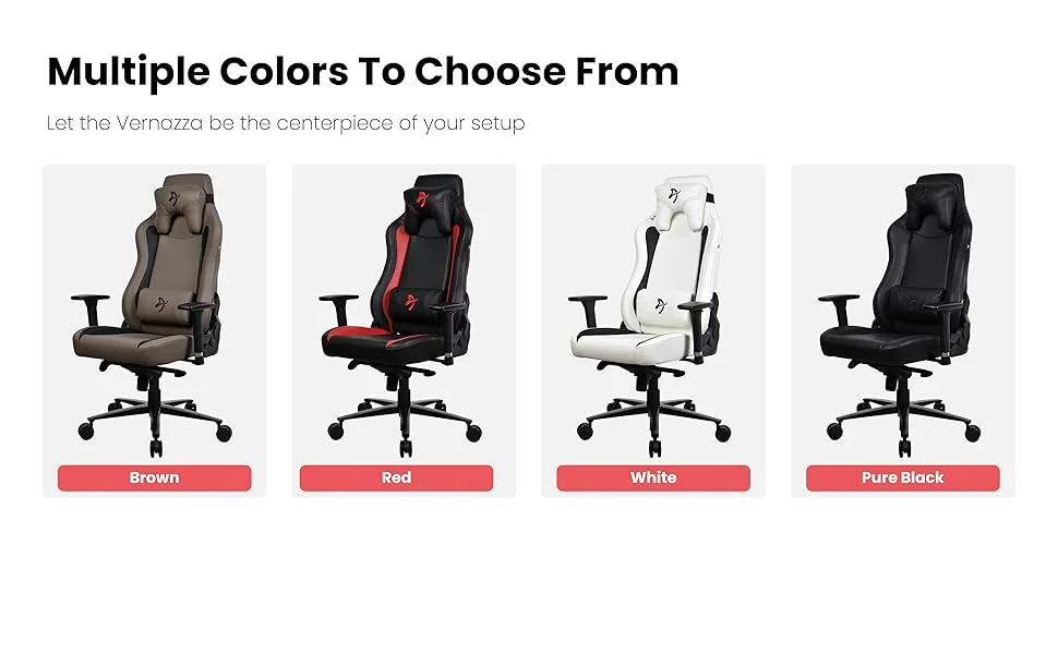 Arozzi Vernazza Soft PU Leather Ergonomic Gaming Chair, Red - Thumbnail 12