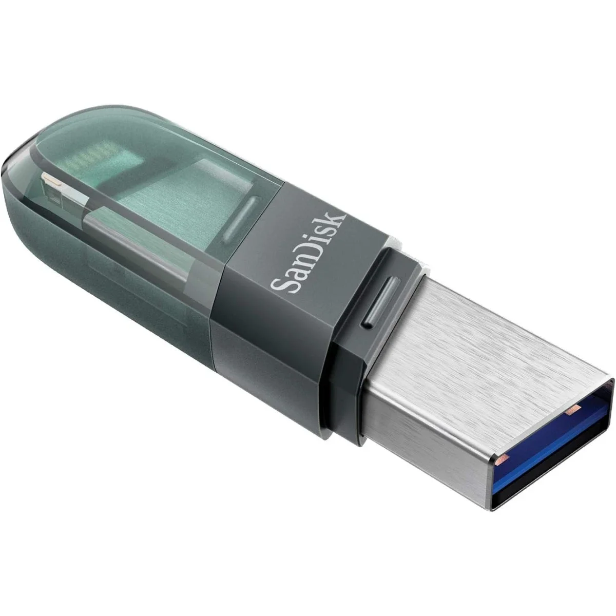 SanDisk iXpand Flash Drive Flip 128GB 2-in-1 USB Flash Drive with Lightning & USB-A - Sea Green - Image 4