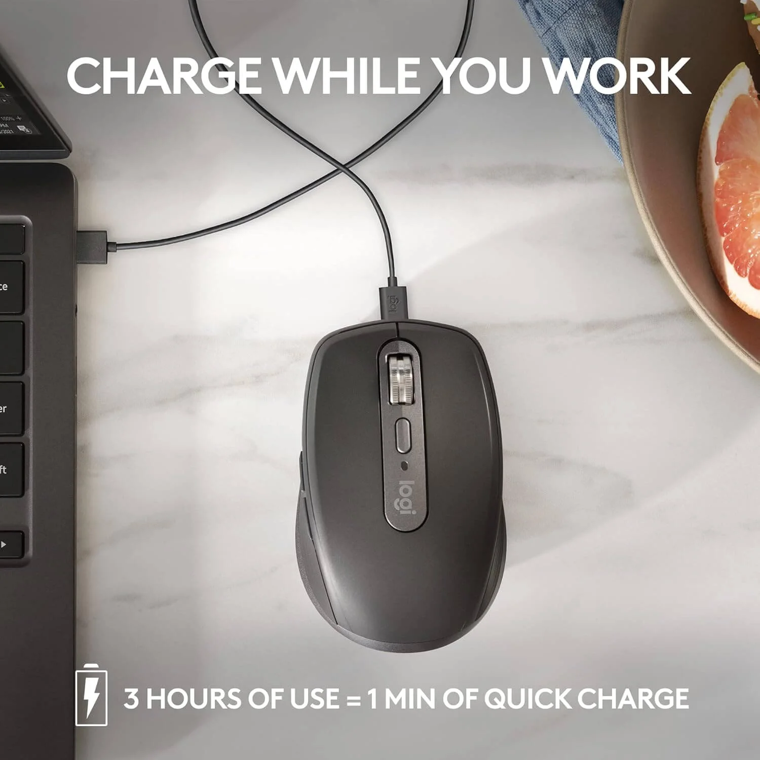 Logitech MX Anywhere 3S Compact Wireless Mouse - Graphite - Image 5