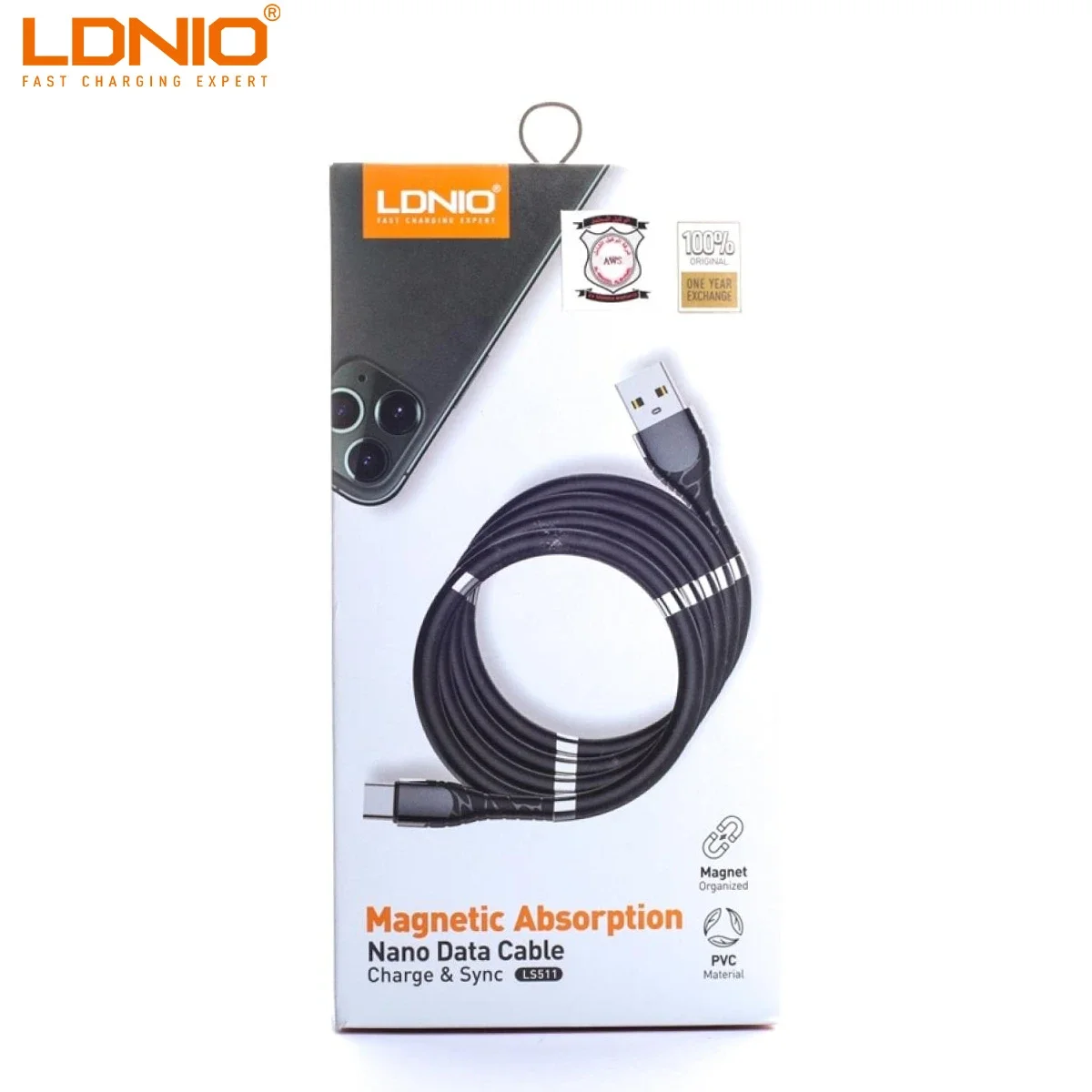 LDNIO LS511 USB Data Cable for Samsung - White/Gold/Black