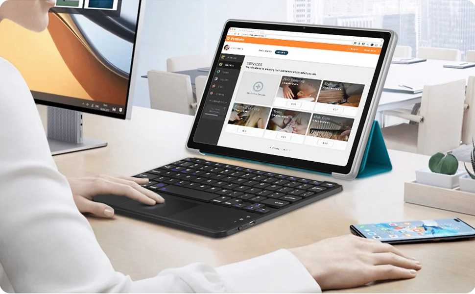لوحة مفاتيح BlackView K1 بلوتوث مع لوحة لمس وتخطيط QWERTY لأجهزة iOS وAndroid وWindows - Image 13