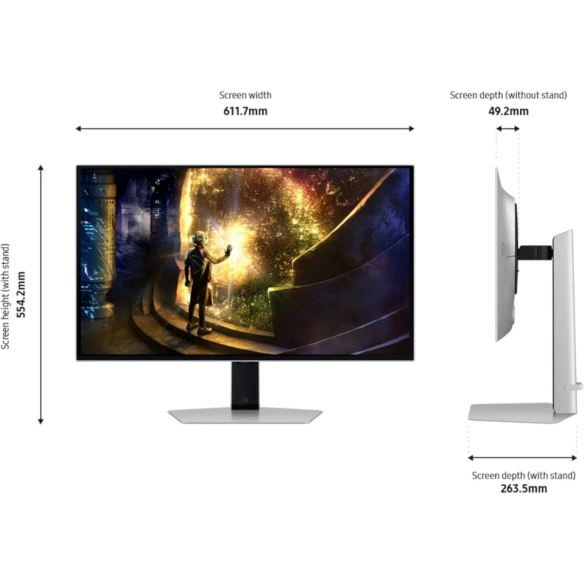 Samsung Odyssey G6 G61SD 27-Inch OLED 2K QHD 240Hz Gaming Monitor - Thumbnail 7