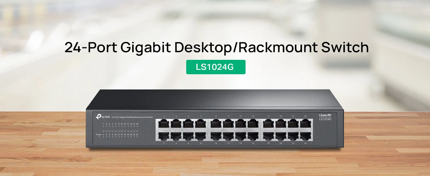 سويتش شبكة TP-LINK LS1024G جيجابت 24 منفذ للاستخدام المكتبي والتركيب على الراك - Thumbnail 5