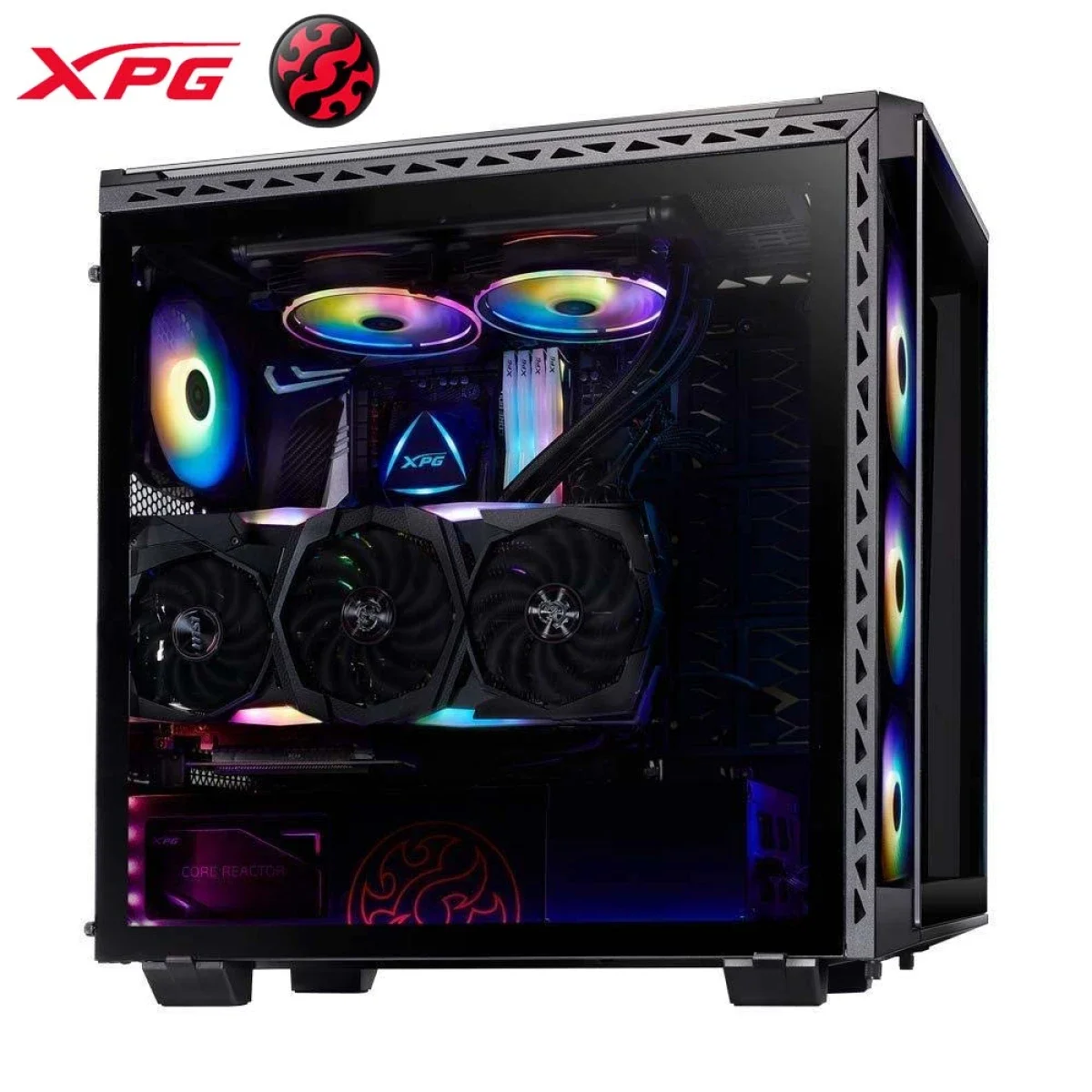 هيكل كمبيوتر XPG BATTLECRUISER سوبر ميد تاور أسود
