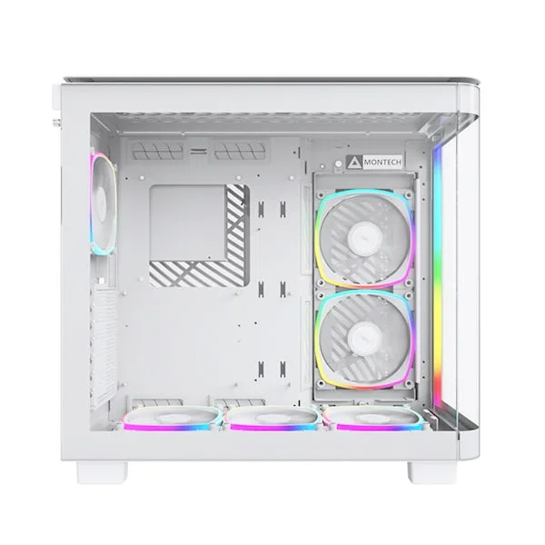 كيس كمبيوتر Montech KING 95 PRO للألعاب بحجرتين Mid-Tower – أبيض - Image 4