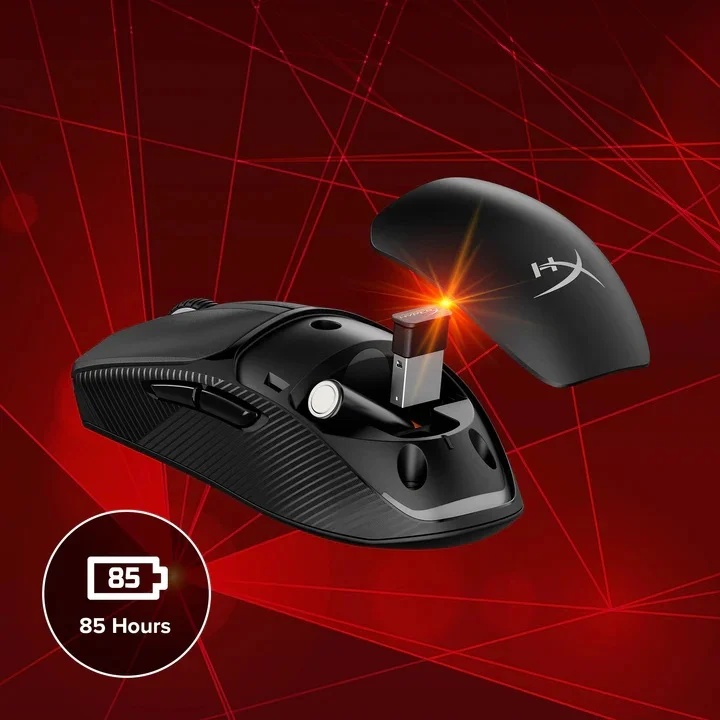 ماوس ألعاب HyperX Pulsefire Fuse لاسلكي وبلوتوث، 75 جم، حتى 850 ساعة، 12000 DPI، أسود - Thumbnail 12