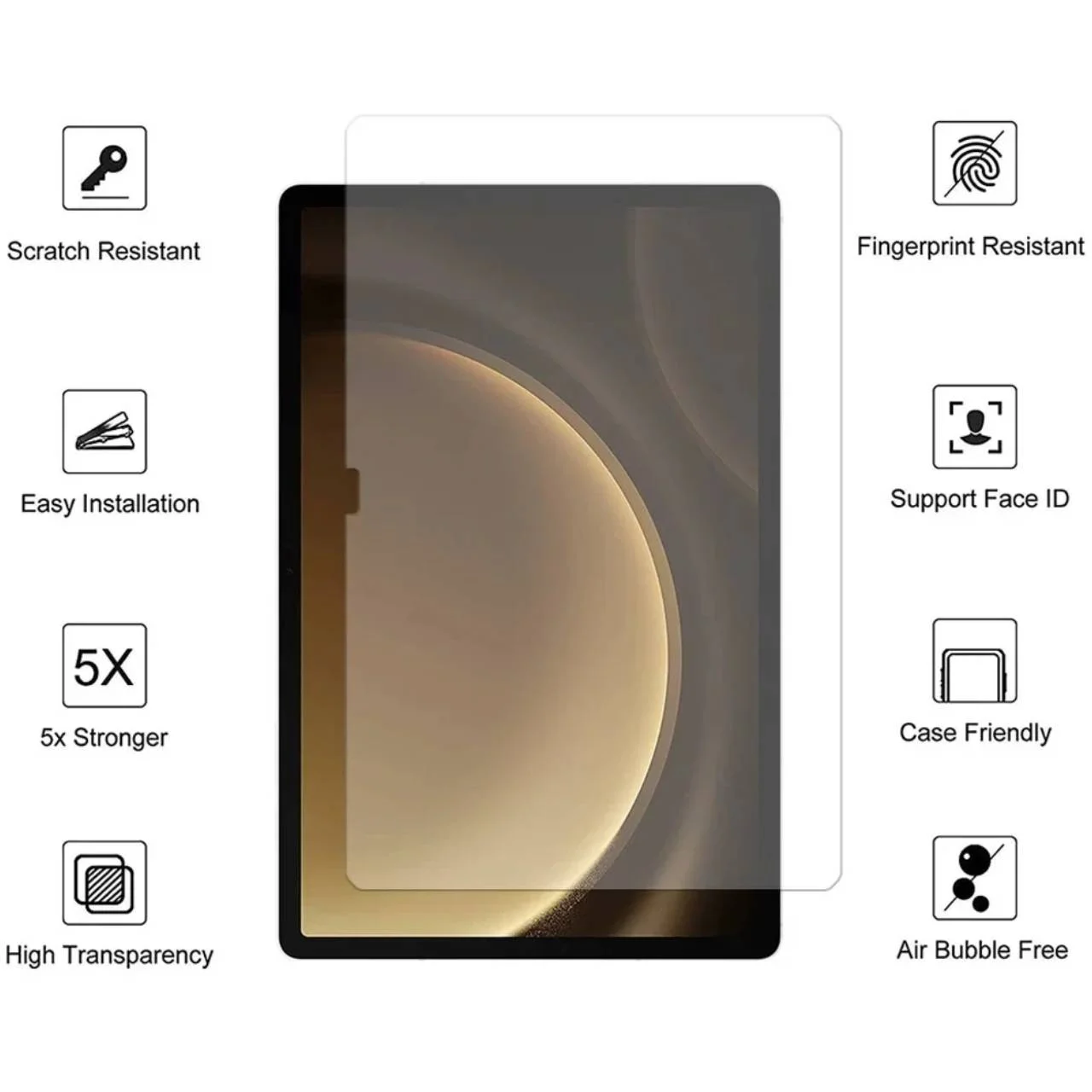 Tempered Glass Screen Protector for Samsung Galaxy Tab A9+ 11-inch (X216B/x210) - Image 2