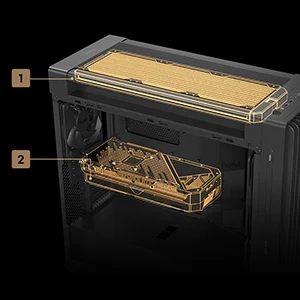 هيكل كمبيوتر Asus ProArt PA602 E-ATX ميد تاور مع دعم راديتر 420 مم ومروحتي 200 مم - Image 17