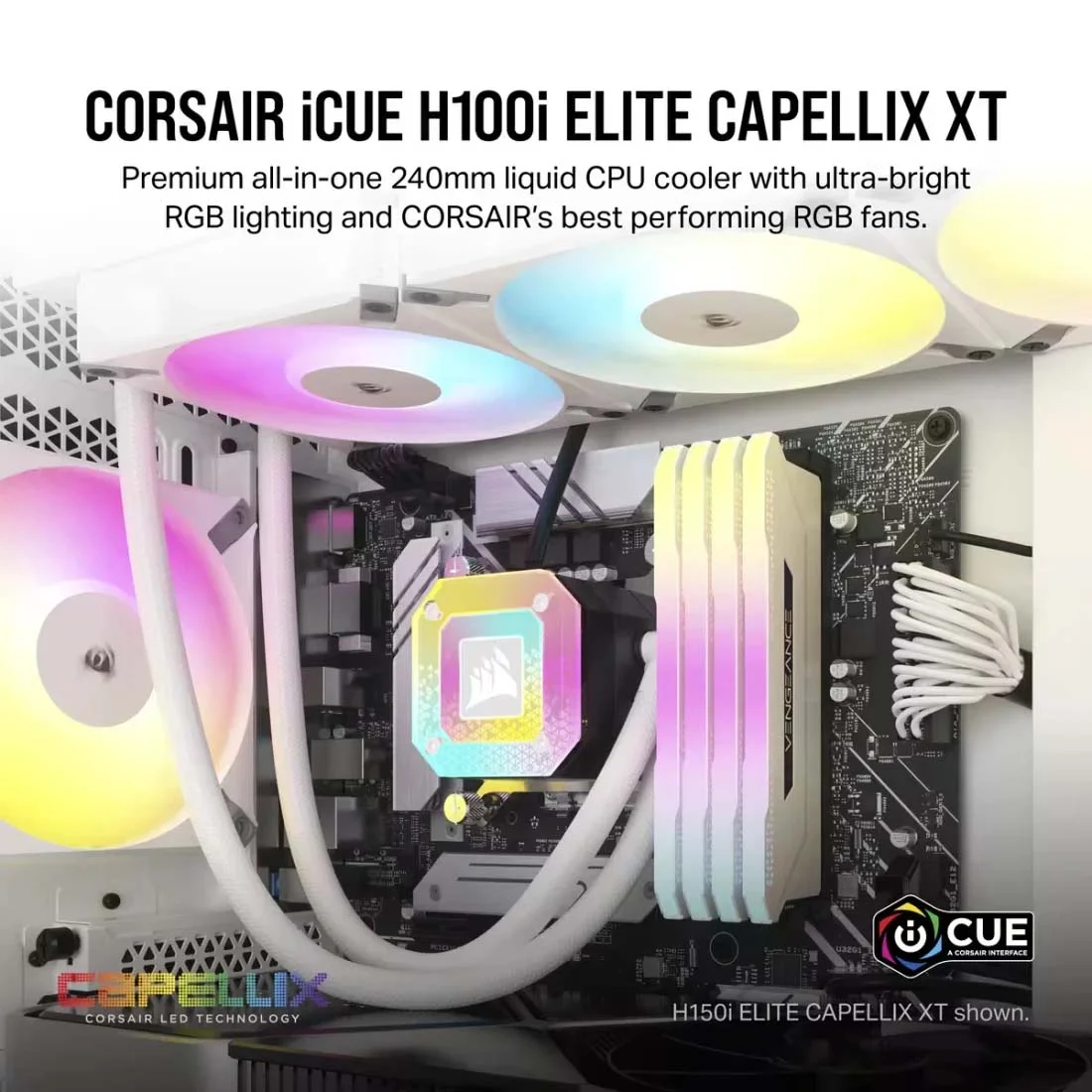 مبرد معالج سائل Corsair iCUE H100i Elite Capellix XT أبيض CW-9060072-WW - Image 10